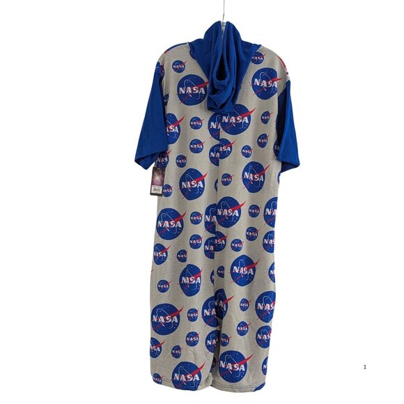 🚀 NASA Zip-Up Hoodie Romper – Size L – NWT - Picture 3 of 4